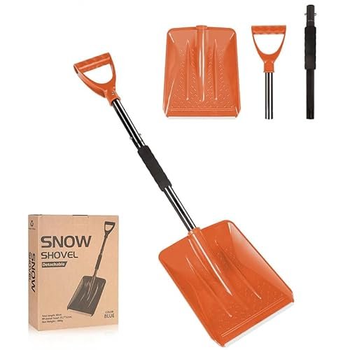 Snow Shovel,2026 Upgraded Lightweight Steel Handle Snow...