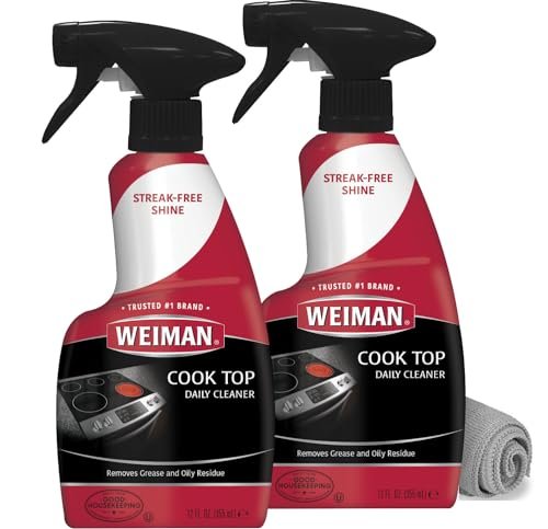 Weiman Glass Cooktop Cleaner & Polish For Streak-Free Daily...