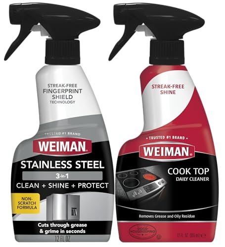 Weiman Stainless Steel Cleaner & Cooktop Daily Cleaner Kit