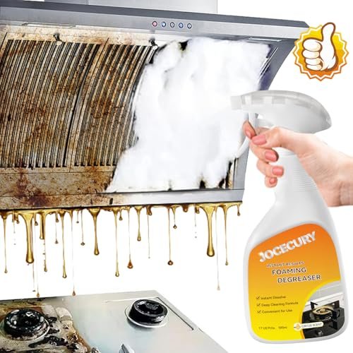 Jocecury 500ml Powerful Kitchen Degreaser Foam Spray,...