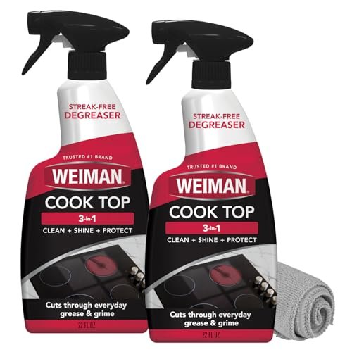 Weiman Cooktop Cleaner Spray for Daily Use, Streak-Free,...