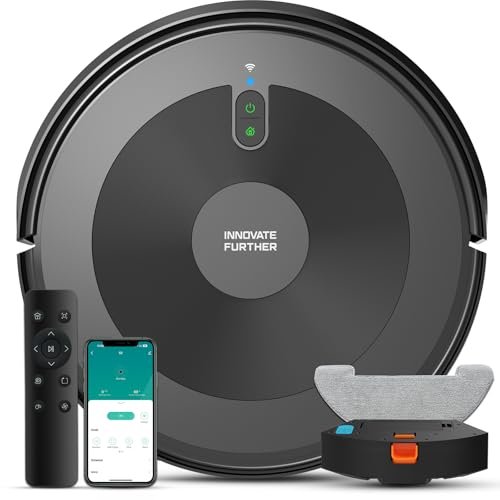 AZQQ Robot Vacuum and Mop 2-in-1, 2800Pa Strong Suction for