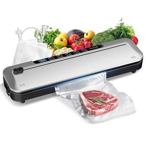 Vacuum Sealer Machine 75KPa Food with 6-in-1 Modes and...