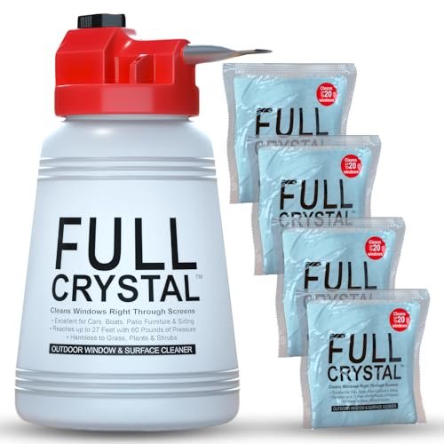 Full Crystal Window Cleaning Kit- 16 oz Spray with 27ft