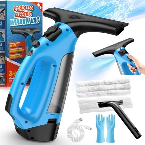 3 in 1 Rechargeable Window Vacuum Squeegee Cordless Cleaner.