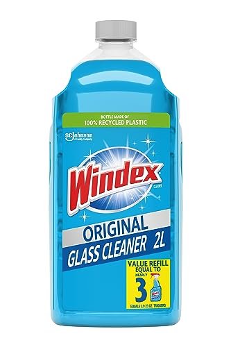 Windex Refill Glass and Window Cleaner Bottle, 100%...