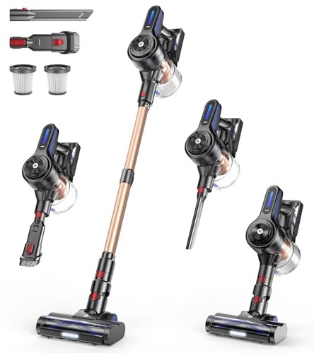 NADALY Cordless Vacuum Cleaner, Powerful Stick Vacuum for...