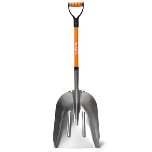 WIKER Aluminum Snow Shovel for Driveway, 45-Inch...