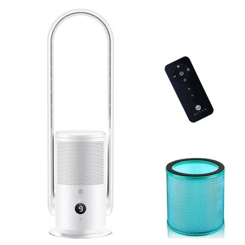 U ULTTY Bladeless Fan with Air Purifier, HEPA Filter CR022D