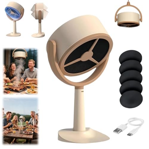 Mini Rechargeable Desktop Air Purifier with 5 Carbon Filters