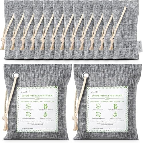 CLEVAST 14 Pack Activated Bamboo Charcoal Air Purifying Bags