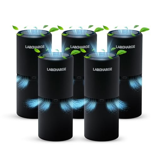 LabCharge Small Ionic Air Purifier for Home, Pack of 5