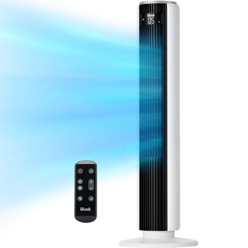 LEVOIT Tower Fan for Bedroom, 25ft/s Velocity Quiet...