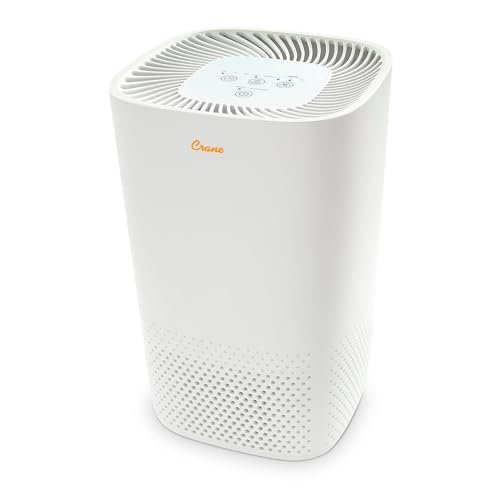 Crane Air Purifier with True HEPA Filter, UV Light, EE-5067
