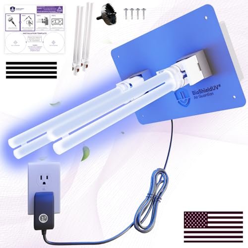 BioShieldUV® HVAC UV Light Air Purifier Whole House Dual...