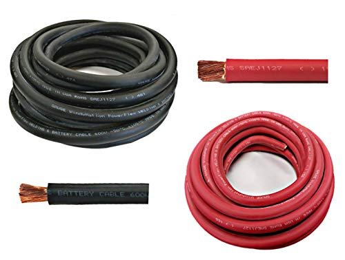 4/0 Gauge 4/0 AWG 10 Feet Black Red Welding Cable