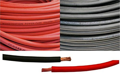 WINDYNATION 4/0 AWG 4/0 Gauge Red and Black Battery Cable