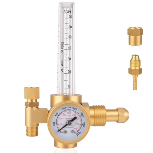 Jiimee Argon CO2 Regulator with CGA-580 Inlet, TIG MIG...