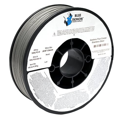 Blue Demon 308LFC-O X .030 X 10# Stainless Gasless Wire