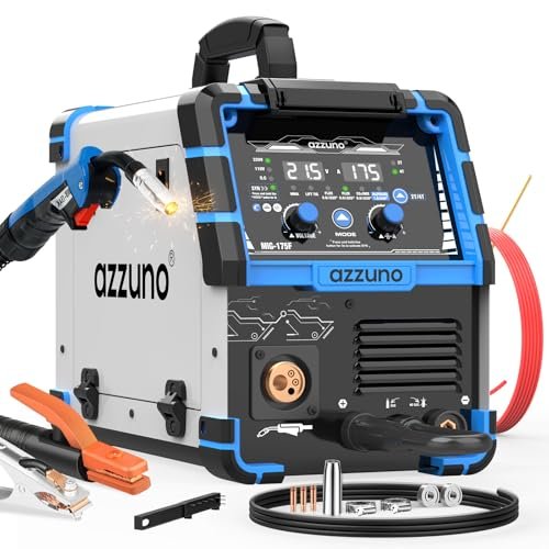 AZZUNO Single PULSE Aluminum MIG Welder Machine 175Amp 110V...
