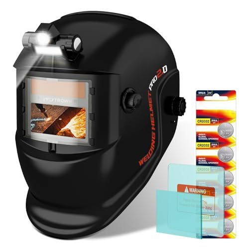 TRQWH Welding Helmet with Light True Color Auto Darkening
