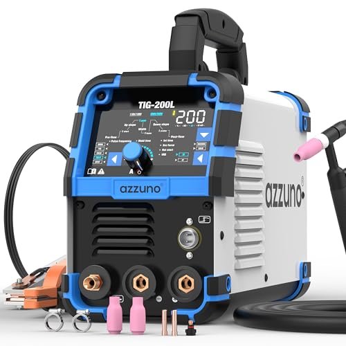 AZZUNO 200A TIG Welder With Pulse Cold, 5-in-1 Dual Voltage