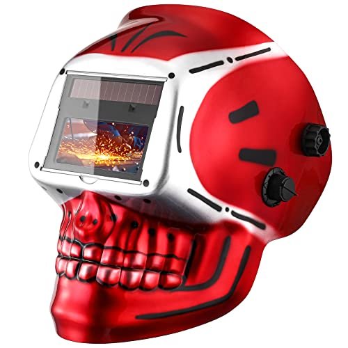 DEKORPO Welding Helmet Auto Darkening: True Color Skull...