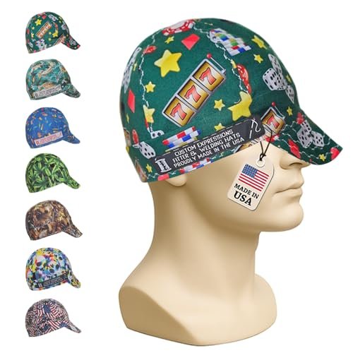 Custom Expressions Handmade Welders Cap For Men Flame...