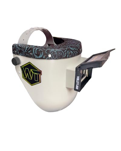 Chopped Teal Black Floral Leather Top Pipeliner Welding...