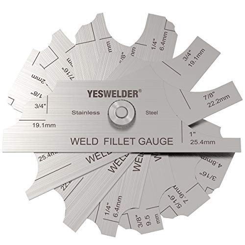 YESWELDER MG-11 Metal Weld Fillet Gages Set 7PCS Welding...
