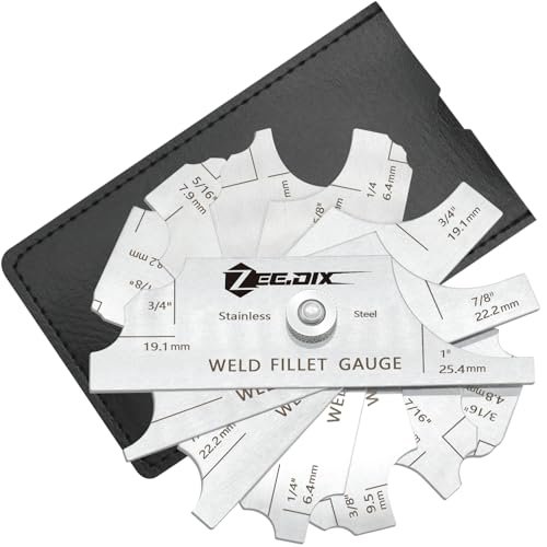 ZeeDix Metal Fillet Weld Gauge Set, Stainless Steel Welding...