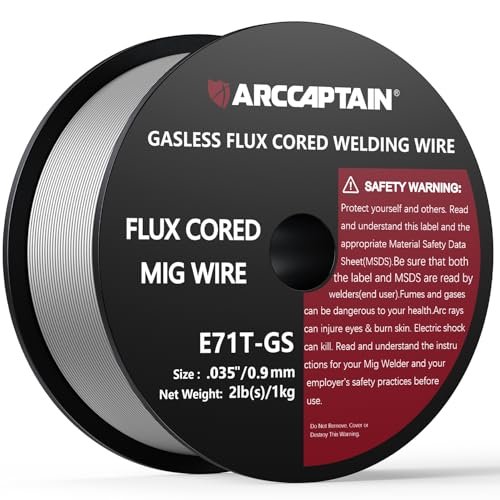 ARCCAPTAIN Flux Core Welding Wire .035, E71T-GS 2-Pound...