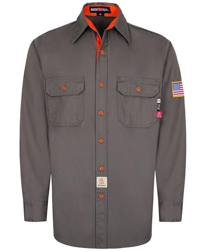 BOCOMAL FR Shirts for Men Flame Resistant NFPA2112 Welding...