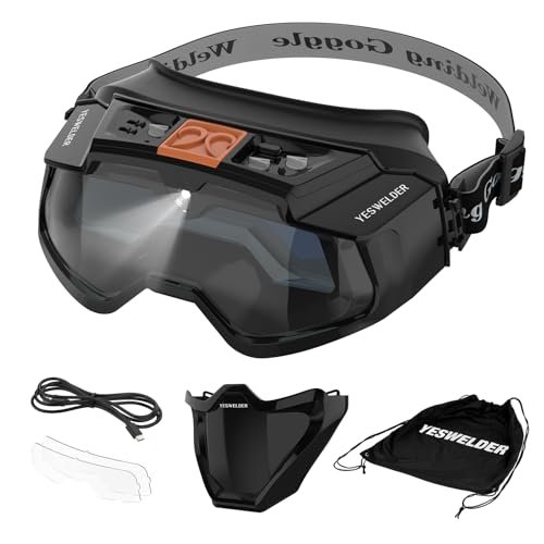 YESWELDER Auto Darkening Welding Goggles with Mask, True...
