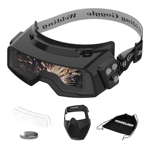 YESWELDER True Color Auto Darkening Welding Goggles, Wide...