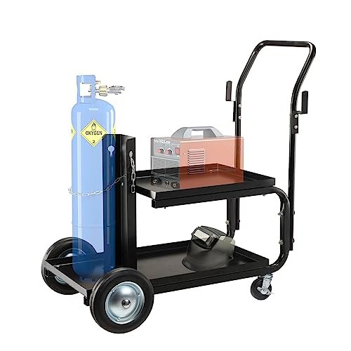 ONECHOI Welding Cart, MIG TIG ARC Welder with Cylinder Rack