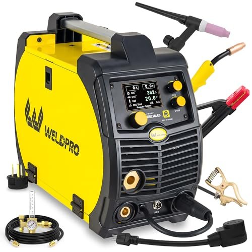 Weldpro 200A MIG Welder, 110V/220V Flux Core 5-in-1 Machine