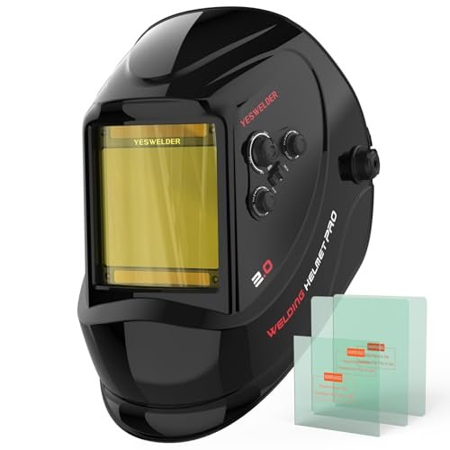 YESWELDER Large View Auto Darkening Welding Helmet, True...