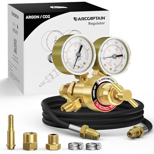 ARCCAPTAIN Argon CO2 Regulators with 8.2FT Inert Gas...
