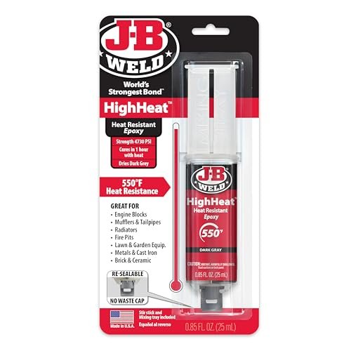 J-B Weld High Heat Epoxy Syringe, Dark Grey