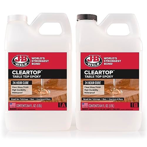 J-B Weld Tabletop Epoxy Resin, 1 Gallon Kit, Cures Clear