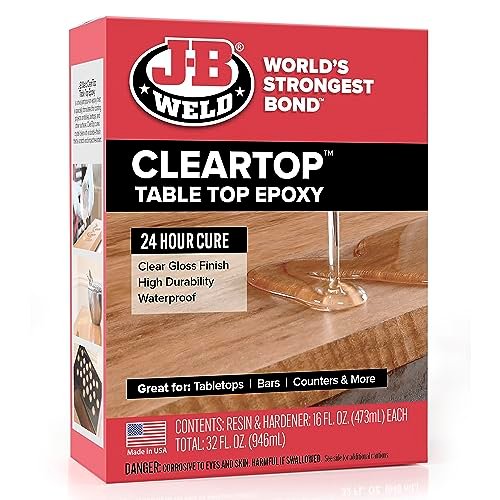 J-B Weld Tabletop Epoxy Resin, 32oz Kit, Cures Clear