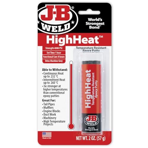 J-B Weld 8297 HighHeat 500 Degree Epoxy Putty Stick
