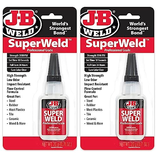 J-B Weld Superglue 20g 2 Pack - SuperWeld Professional Grade