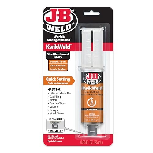 J-B Weld 50176 KwikWeld Steel Reinforced Epoxy Syringe Dark...