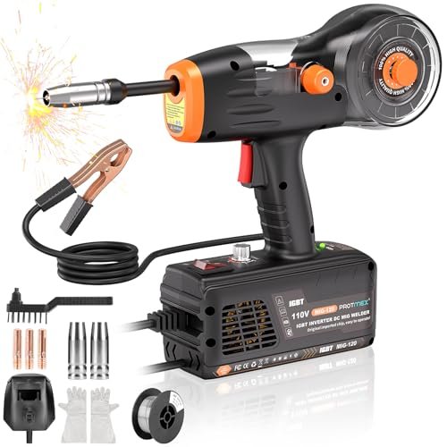 Handheld MIG Welder Machine - 110V Flux Core 120A Gasless
