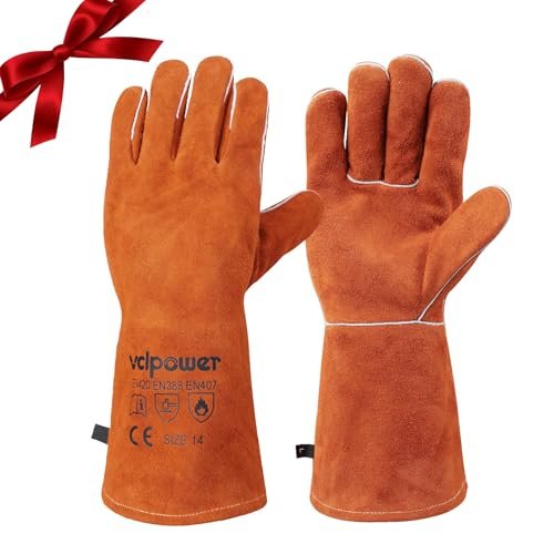 vclpower Welding Gloves Fire Heat Resistant 14IN Fireproof...