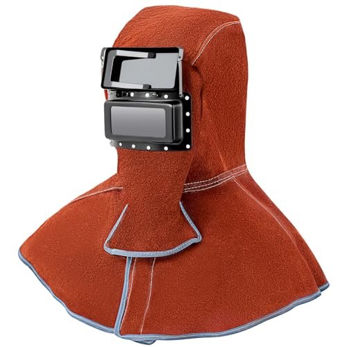 Kingdder Welding Helmet Mask with Auto Darkening Leather...