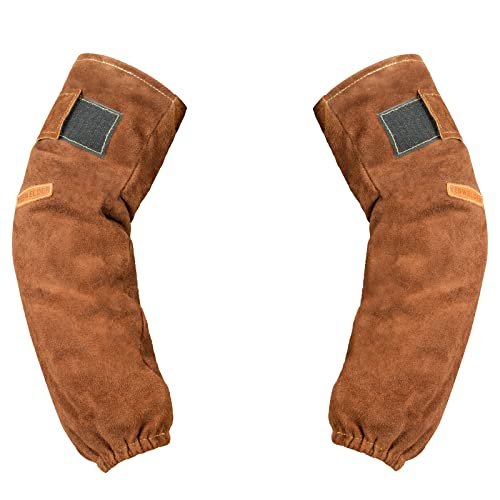 YESWELDER Leather Welding Sleeves Heat&Flame Resistant Arm...