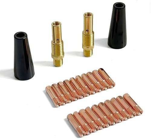 TimelyDu 24PCS Flux Core Gasless Nozzle Welding MIG Kit